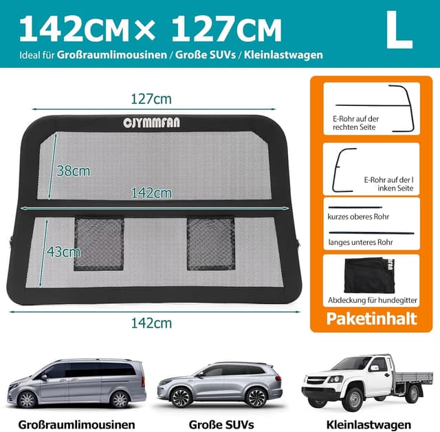 Thumbnail 6 de Hundegitter für Auto Rücksitz & Kofferraum