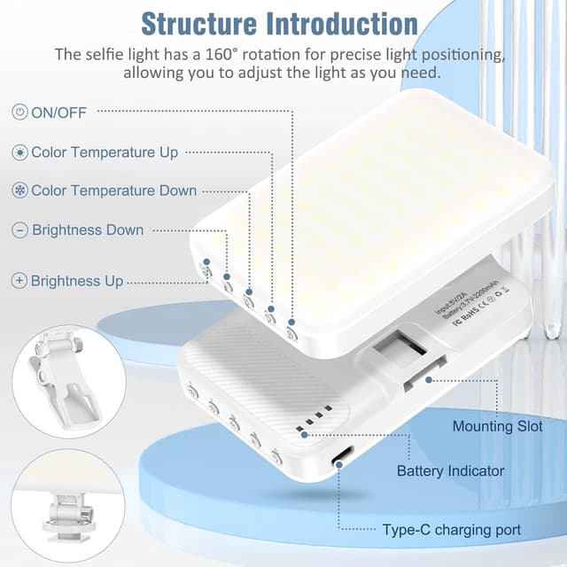 Detalle 2 de ALTSON 60 LED Selfie Light 2200mAh