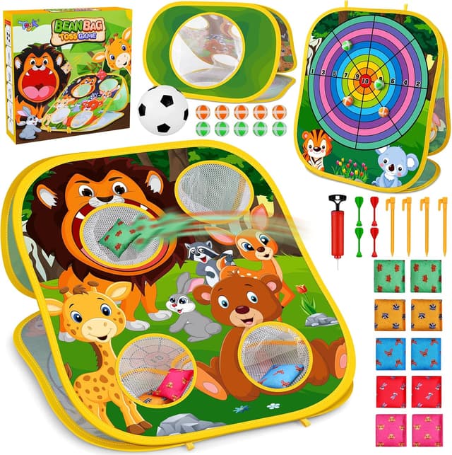 Detalle de Animal Bean Bag Toss Game for Kids Ages 3–6