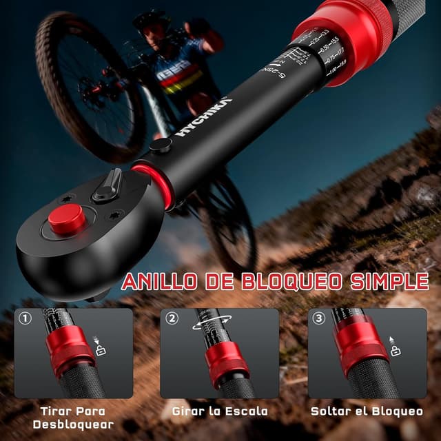 Detalle 2 de HYCHIKA Juego 13 Llaves Dinamométricas 5-25 Nm