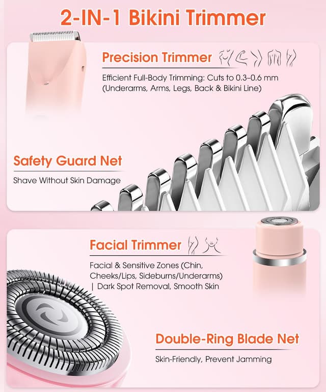 Detalle de BOYUNSHI Lady Shavers 2-in-1 Cordless