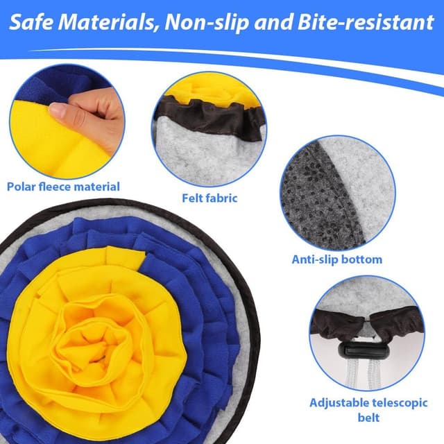 Detalle de AYESY Tappeto Olfattivo Cane da 48 cm, antiscivolo con coulisse per l’allenamento al fiuto
