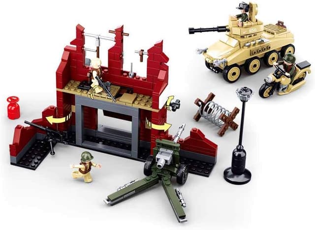 Detalle de Sluban WWII – Kampf um Stalingrad (479 Teile) Spielset mit Steckbausteinen für Kinder ab 4 Jahren