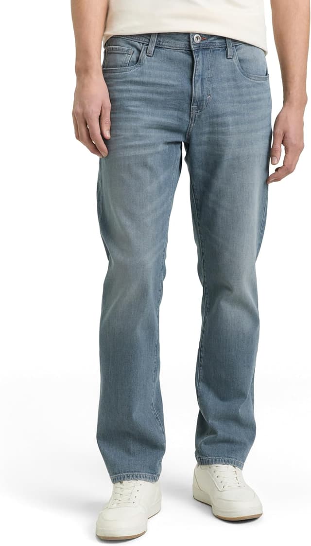 Detalle de Tom Tailor Herren TTMARVIN Straight Jeans mit Stretch im Five-Pocket-Style