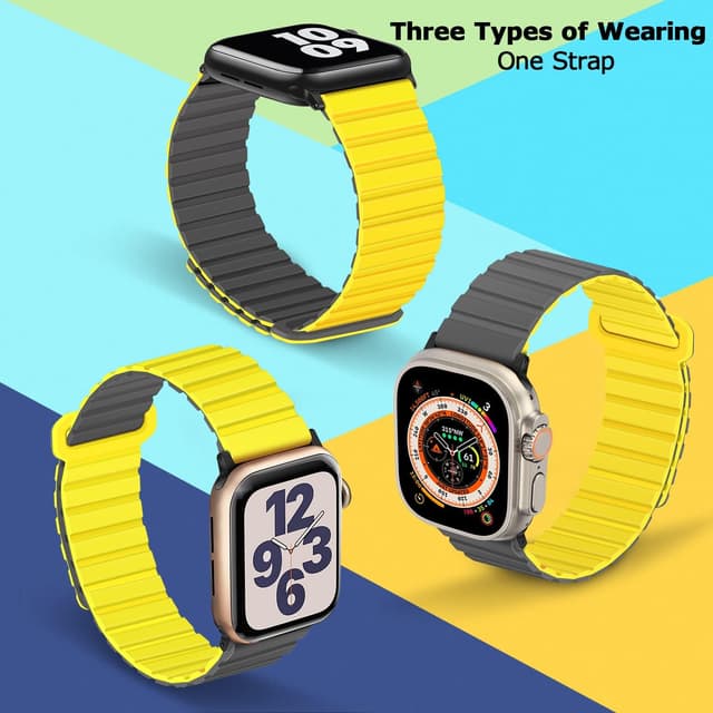 Detalle de Tasikar Thin Silicone Magnetic Loop 49mm for Apple Watch