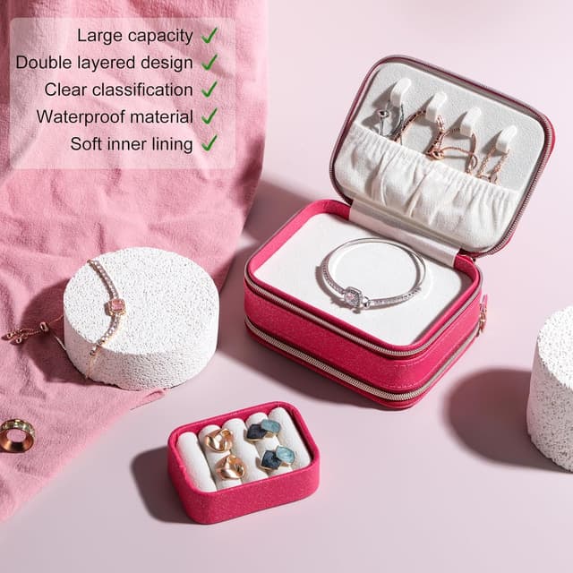 Thumbnail 5 de BS-MALL Travel Jewelry Box: Sleek Organizer for Rings & Necklaces 🧿