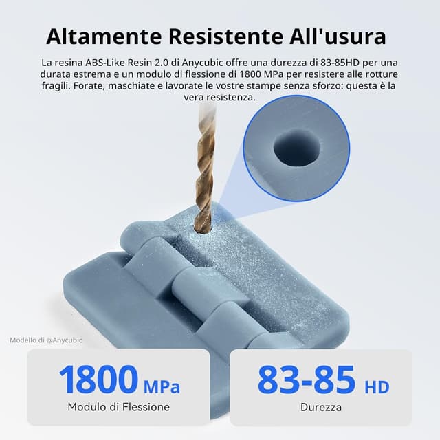 Detalle de ANYCUBIC ABS-Like Resin 2.0 (1 kg) resina trasparente per stampanti 3D LCD, polimerizzazione rapida