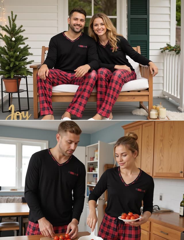 Detalle 2 de Demegimi Herren Schlafanzug 95% Baumwolle