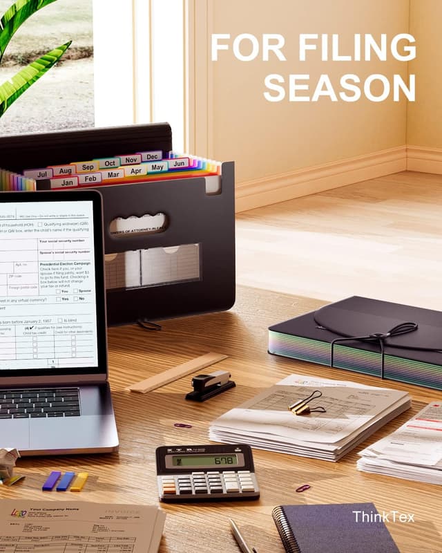 Thumbnail 4 de ThinkTex Accordion File Organiser 12 pockets