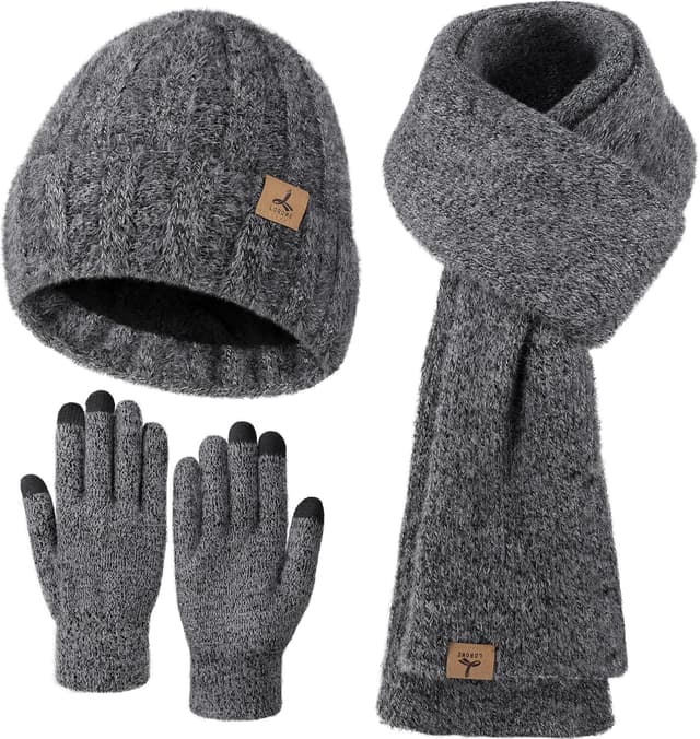 Thumbnail 6 de Winter Beanie Hat Scarf Gloves Set 🧣