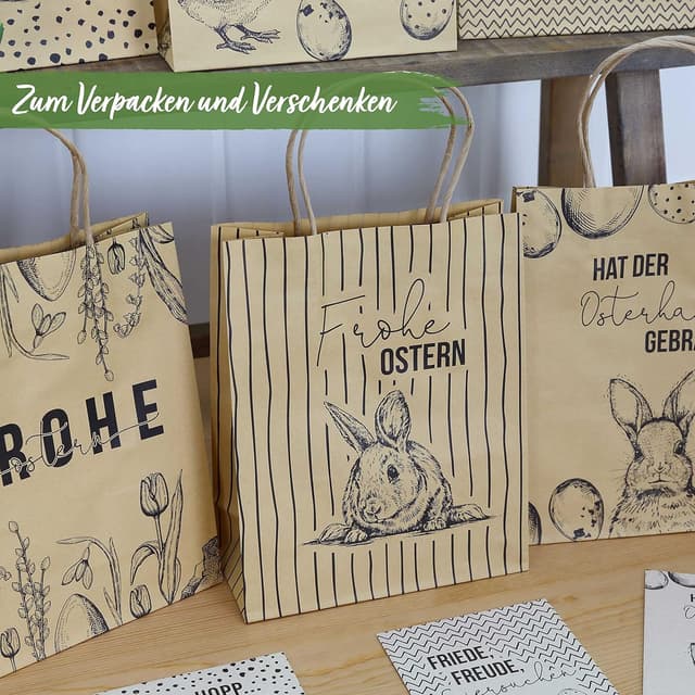 Detalle 2 de Papierdrachen Oster Geschenkbeutel 6 Set