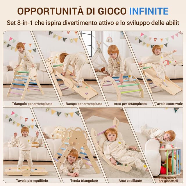 Thumbnail 1 de COSYLAND Set arrampicata 8 in 1 80 kg