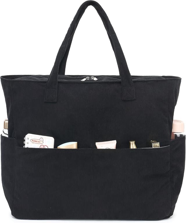 Detalle de LEDAOU große Strandtasche mit Reißverschluss, wasserdichtes Nassfach & 45 l – Shopper/Umhängetasche für Pool, Fitness und Reise