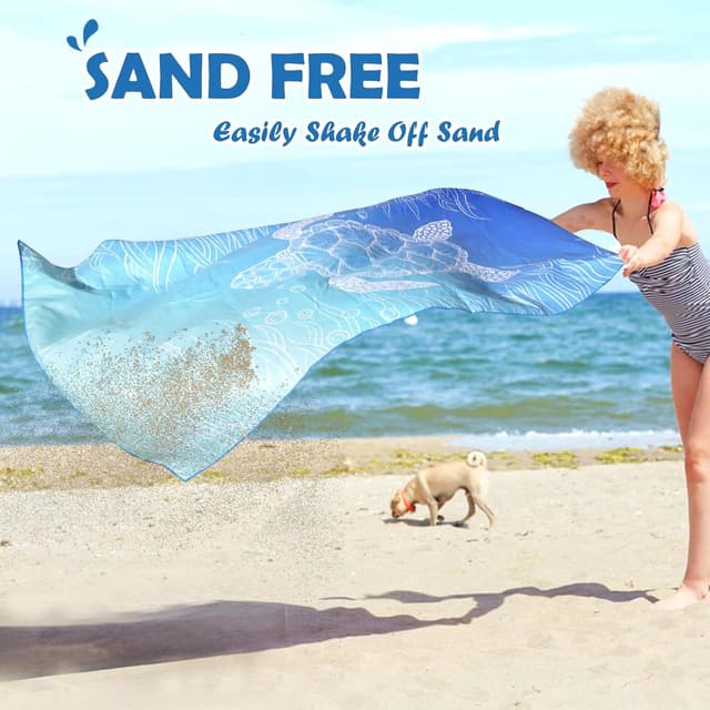Thumbnail 4 de Anavasi 2 Pack Microfibre Beach Towels 180x90cm
