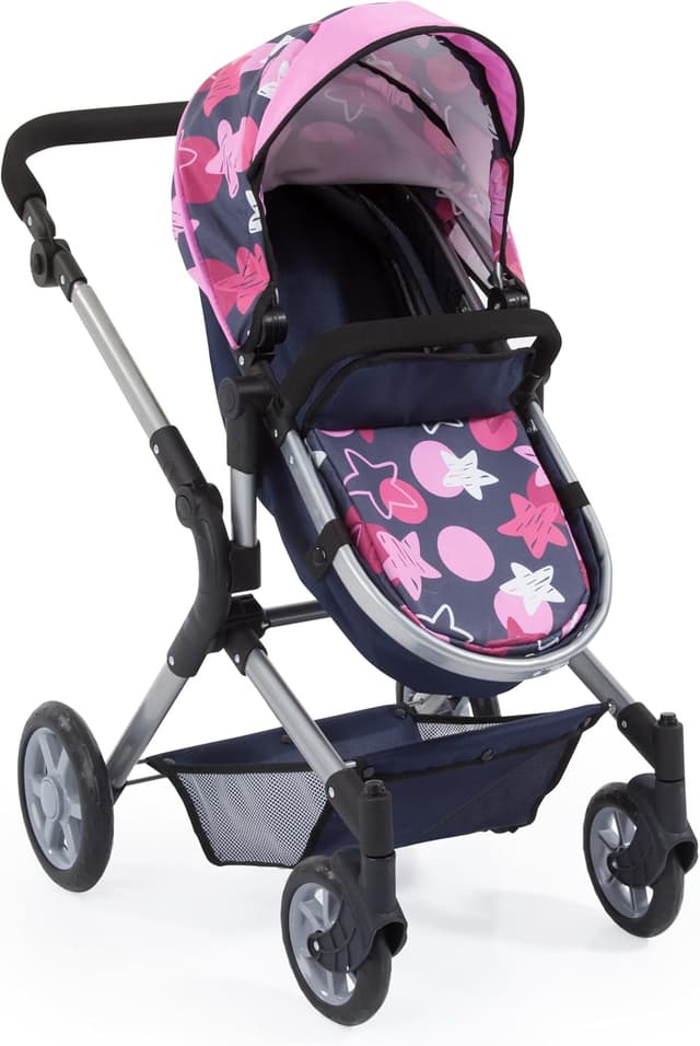 Thumbnail 4 de Bayer Design 18169AA Landau pour poupée convertible bleu à étoiles roses