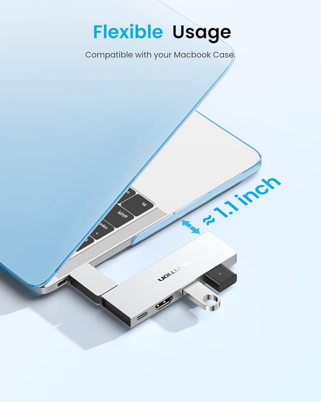 Detalle 1 de Vention MacBook USB Adapter 6-in-2 Hub