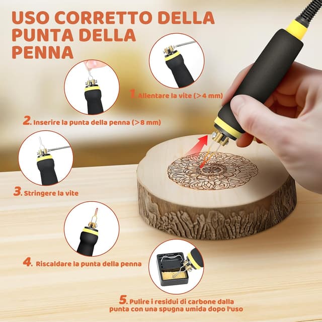 Thumbnail 6 de BURNNOVE Pirografo 60W con doppia penna