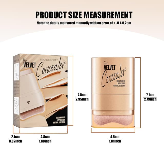 Thumbnail 6 de Creme-Concealer 2-in-1 Doppelkopf-Abdeckstift (Pinsel + Concealer) für Aknenarben, dunkle Ringe & Flecken