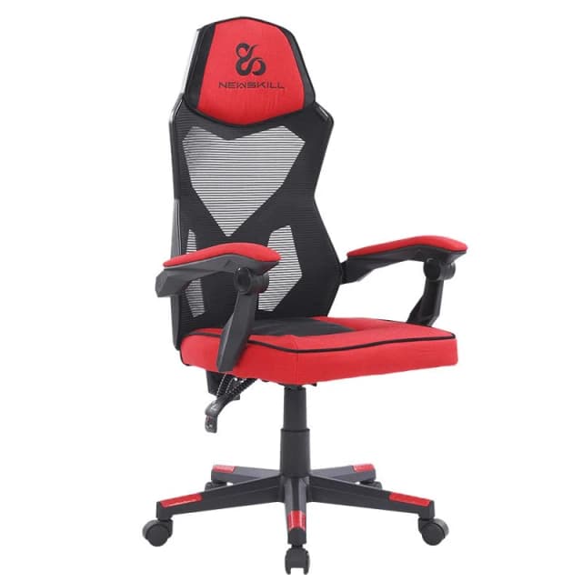 Detalle 2 de Newskill Eros Silla gaming con malla ergonómica roja
