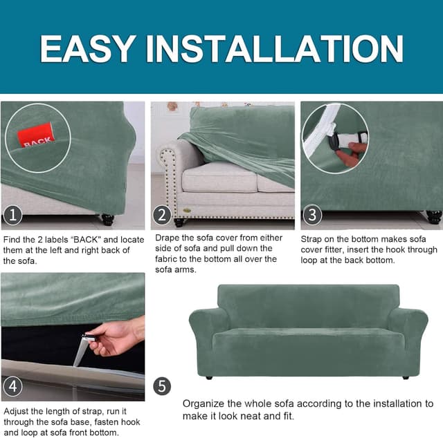 Thumbnail 6 de Copridivano velluto anti-graffio 3 posti