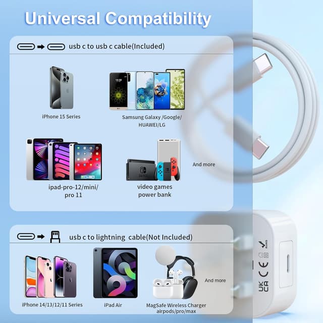 Thumbnail 5 de Apple iPhone 15 20W fast charger 2-pack