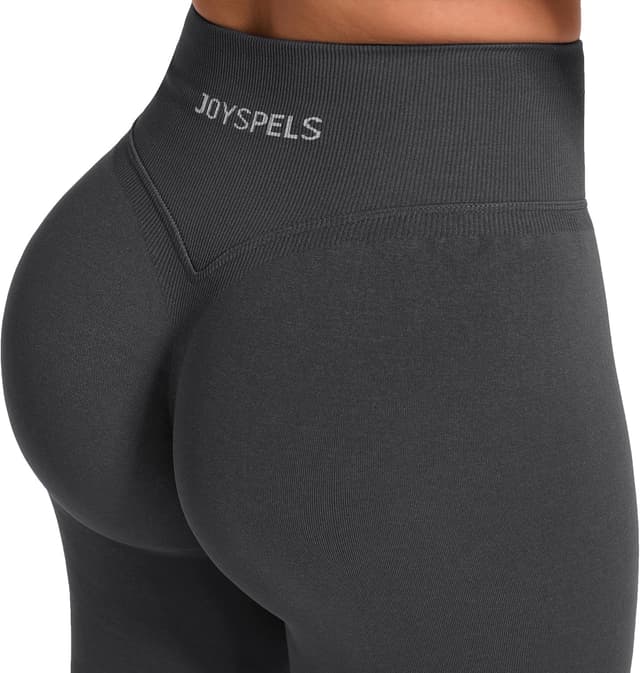 Detalle de JOYSPELS seamless gym leggings for women with high waist ruched scrunch bum