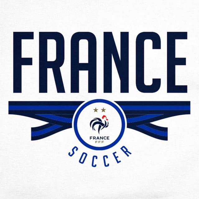 Detalle de Icon Sports Officially Licensed France Football Federation Soccer Cotton T-Shirt (Unisex Adult)