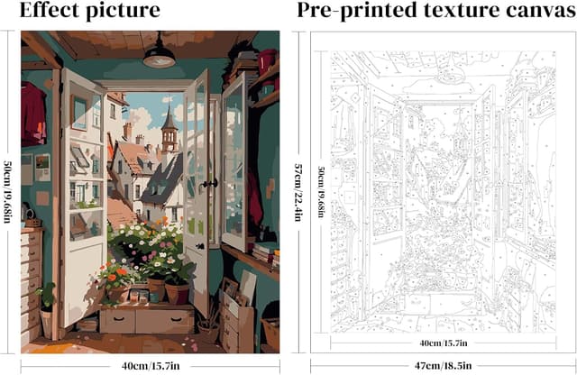 Detalle 2 de Malen nach Zahlen Landschaft 16x20 Zoll