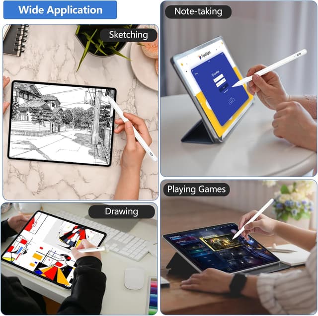 Thumbnail 6 de Android Stylus Pen für Samsung, Huawei, Lenovo, Xiaomi & mehr – Universal Stift mit Neigungsempfindlichkeit (weiß)