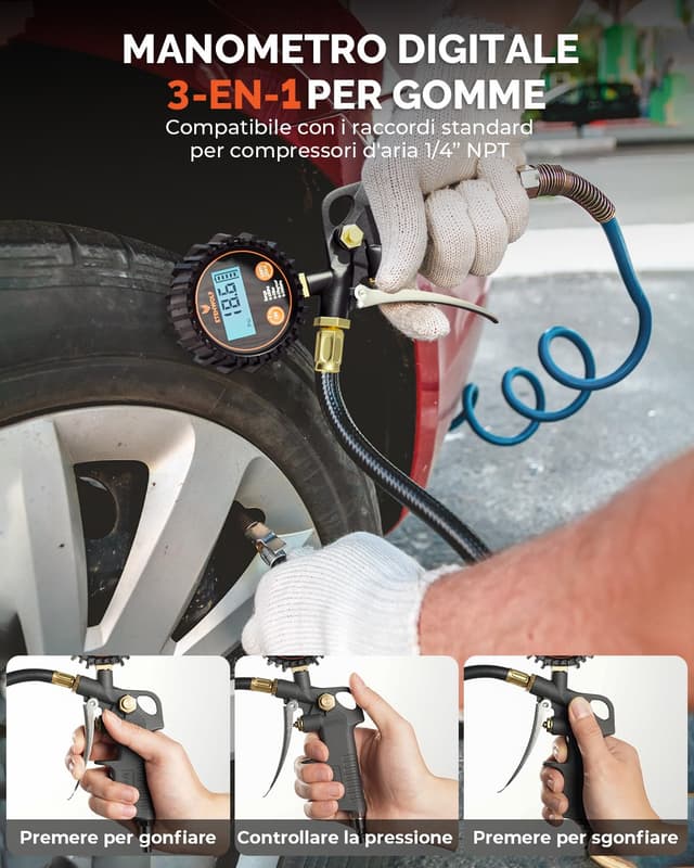 Thumbnail 3 de ETENWOLF T500 manometro digitale 0-17 bar