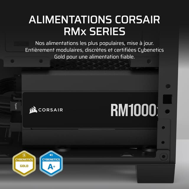 Detalle 2 de Corsair RM1000x alimentation modulaire 1000 W ⚙