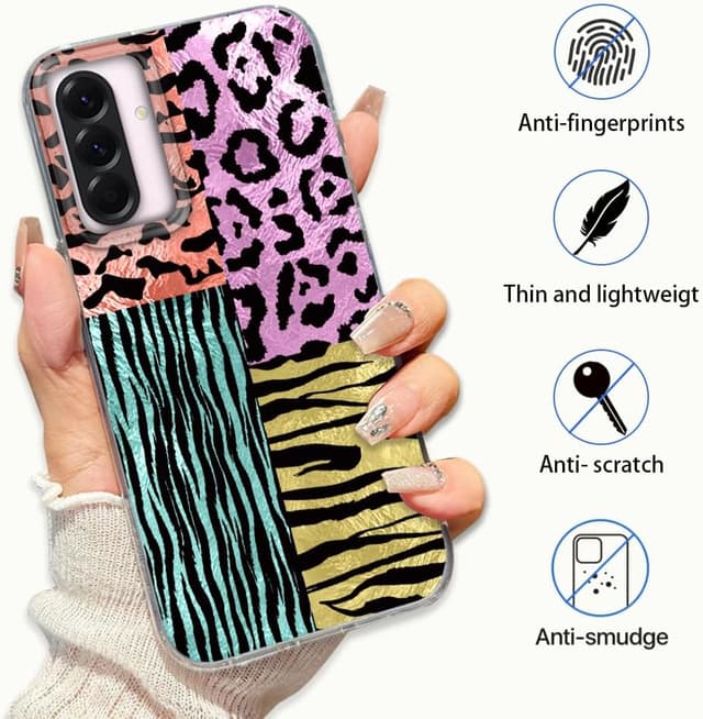 Detalle de Tedyhulle Galaxy A56 5G Hülle mit Leopardenmuster