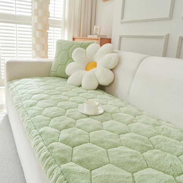 Detalle de GKXLH housse de canapé en velours côtelé antidérapante pour 2, 3 ou 4 places (universelle) – modèle 70x120