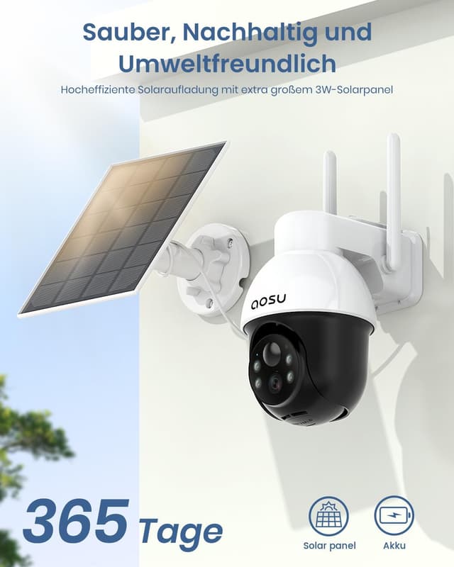 Thumbnail 5 de aosu C9L 2K Überwachungskamera mit Solarpanel