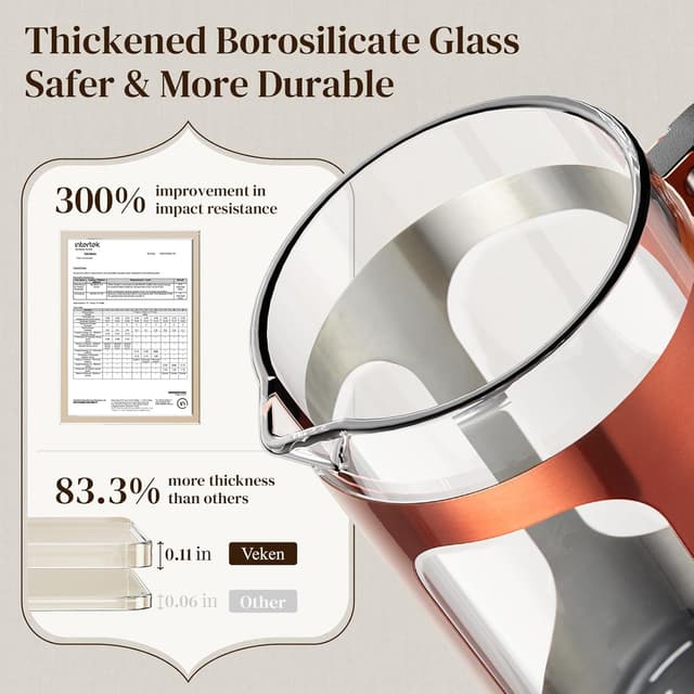 Thumbnail 2 de Veken French Press 34oz 1 L