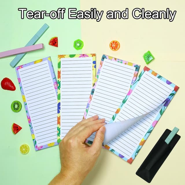Detalle de Yajesy magnetic shopping list pad 200 sheets