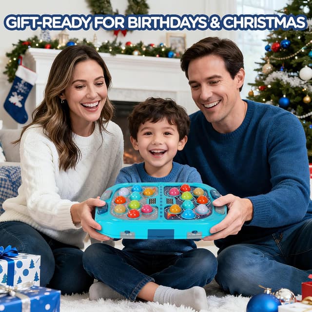 Thumbnail 6 de Guffawz Whack-a-Mole Kids Game with Lights & Sounds (Blue) – Interactive hammer game for ages 3–8