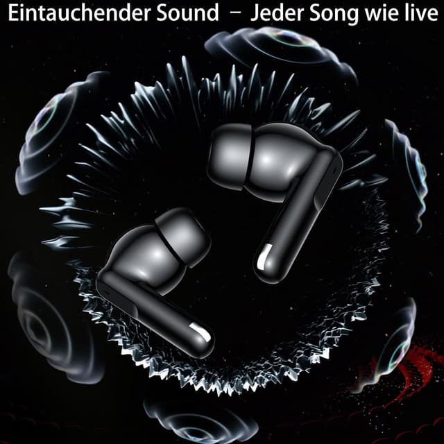 Detalle de Bluetooth In-Ear Kopfhörer J16 Pro mit 6 Mikrofonen, ENC & Noise Cancelling, Bluetooth 5.4, USB‑C, IPX7 – Schwarz