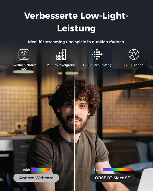Thumbnail 3 de OBSBOT Meet SE Webcam 1080P@100 FPS