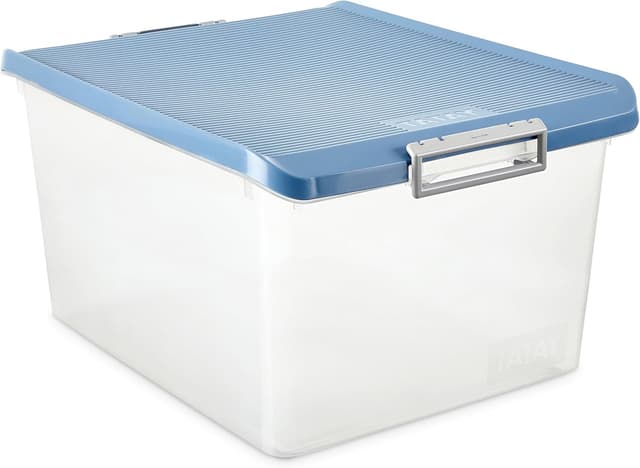 Thumbnail 6 de TATAY Boîte de rangement avec couvercle 14 L Classic (27 x 39 x 19 cm) bleue, empilable et multiusage