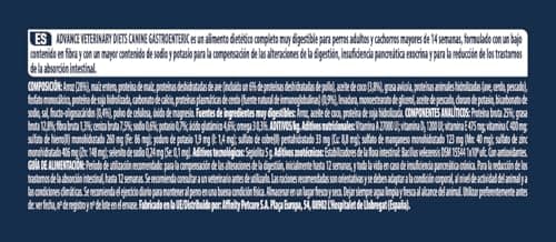 Thumbnail 4 de affinity ADVANCE VETERINARY DIETS Gastroenteric 12kg
