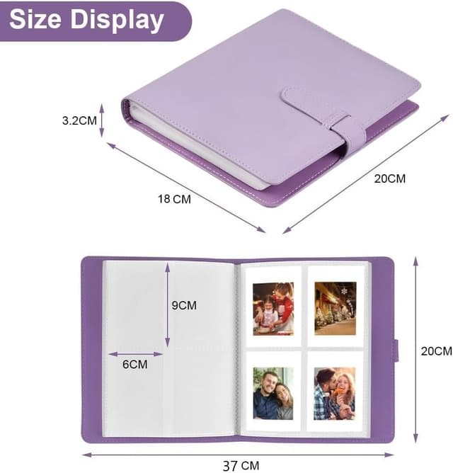 Detalle 2 de Album photo Flintronic 3 pouces pour films instantanés (256 poches) – compatibilité Instax mini, Polaroid et autres