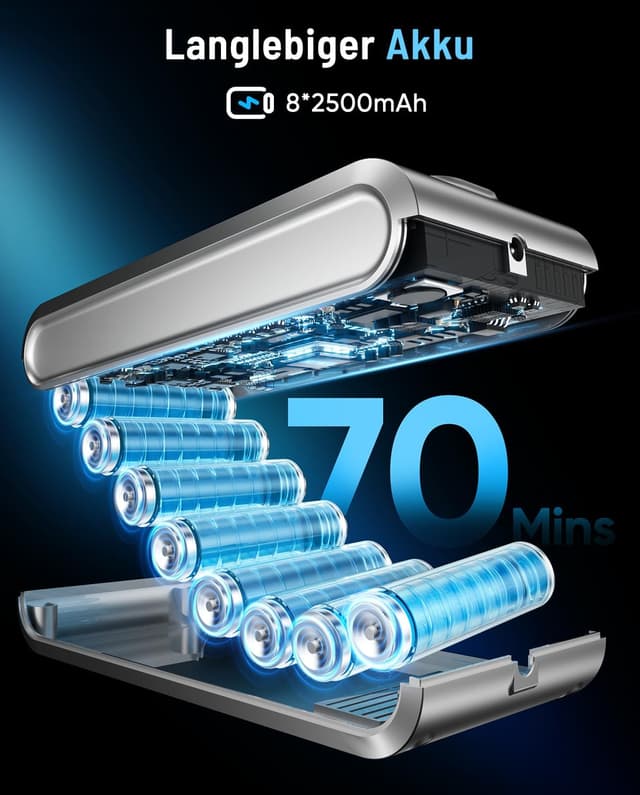 Detalle de AIDTIPS Akku-Staubsauger 600 W, 70 Min ⚡