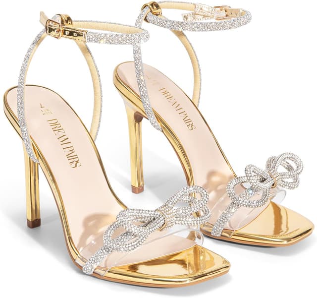 Detalle 2 de Double Bowknots Crystal Sandals, 3.94