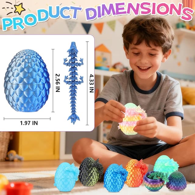 Thumbnail 6 de Fenoee Dragon Eggs 24-Pack Surprise