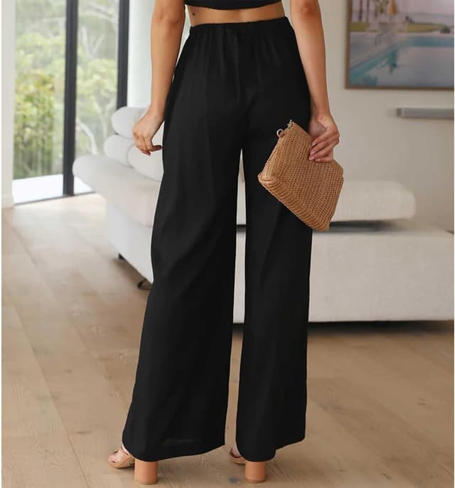 Detalle 2 de Duyang Cotton Linen Palazzo Pants