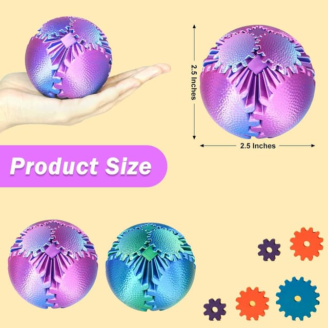 Detalle 1 de Gear Ball Fidget Steampunk Zahnrad Kugel