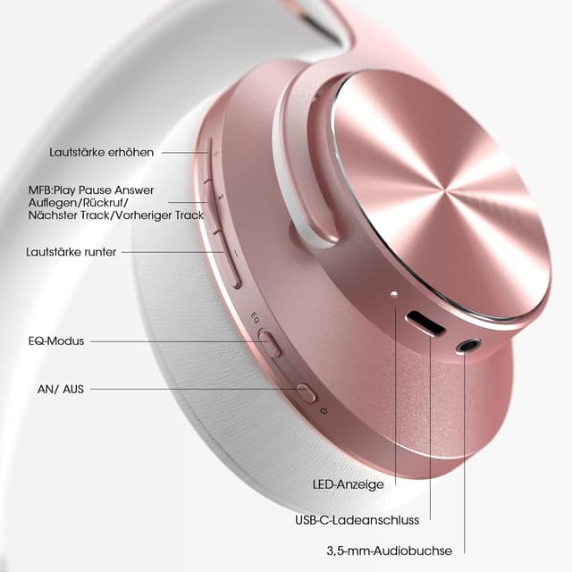 Thumbnail 6 de DOQAUS Bluetooth Over-Ear Kopfhörer bis 90 Std