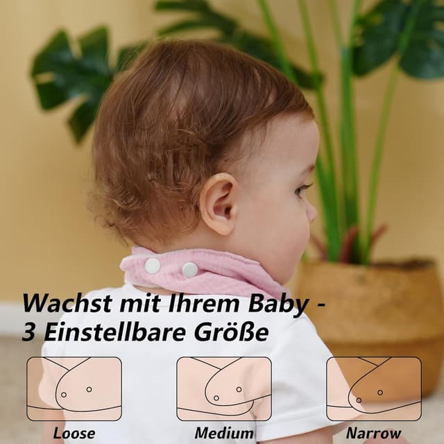 Detalle de Musselin Lätzchen Dreieckstuch 8er Set für Babys