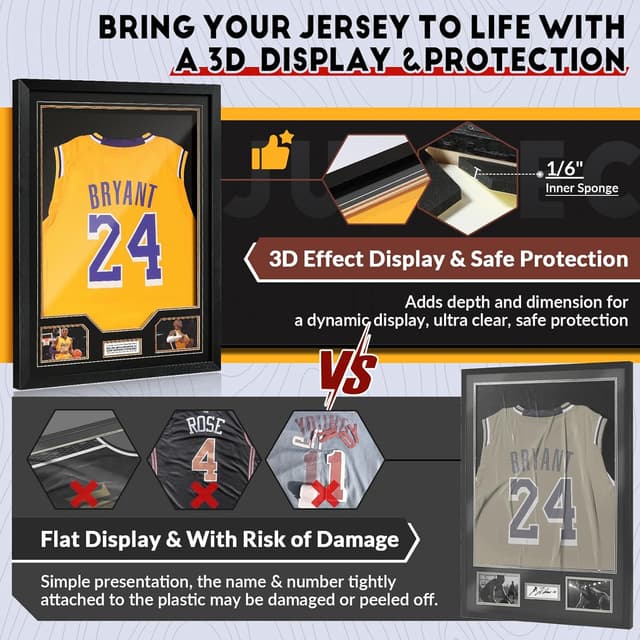 Detalle 2 de JupDec Jersey Frame Display Case 33.5x25.6 in